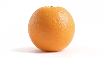 Transparent Orange, Single Ripe Orange Fruit with Detailed Texture on Transparent Background, Perfect for Digital Design and Food-Related Projects png