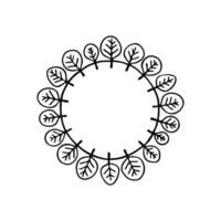 Forest crown formed by circular trees vector