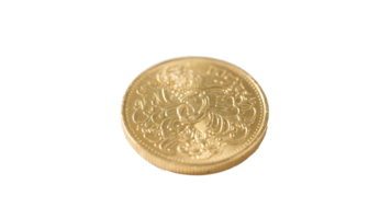 Transparent Gold Coin , High-Resolution Image of a Single Gold Coin with Intricate Design Isolated on Transparent Background, Ideal for Design Projects and Digital Compositions png