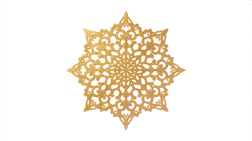 Transparent Gold Mandala , Ornate Golden Mandala Design Element on Transparent Background, Intricate Floral Pattern for Festive and Luxurious Designs png