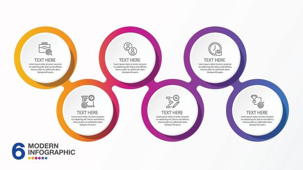 Infographic design with icons and 6 options or steps. vector