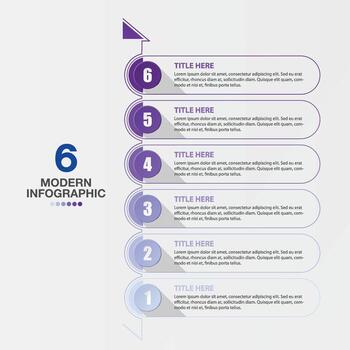 Infographic with 6 steps process or options and icons. vector