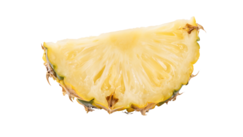 Transparent Pineapple Slice , Juicy Yellow Pineapple Wedge Isolated on Transparent Background, Perfect for Tropical Designs and Food Compositions png