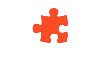 Transparent Orange Puzzle Piece , Single Bright Red-Orange Jigsaw Puzzle Piece Isolated on Transparent Background for Design Elements and Game Interfaces png