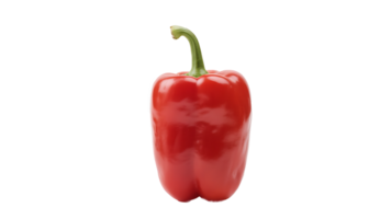 Transparent Red Bell Pepper , Single Vibrant Red Bell Pepper with Green Stem Isolated on Transparent Background, Perfect for Culinary, Healthy Food, or Produce Designs png