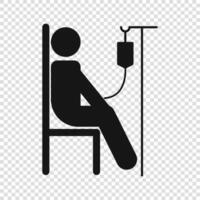 Sick Patient Treatment Icon vector