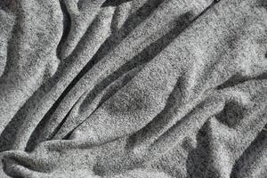 Abstract gray cotton texture background. Black and white texture knit fabric pattern photo