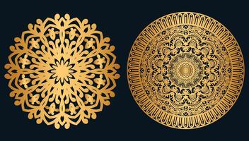 Islamic Mandala Gold Ornament and Mandala Raksha Bandhan Border With Top Hanging Decorative Threads vector