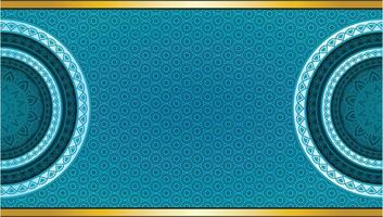 Turquoise decorative pattern with circles vector