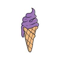 ice cream in many color vector