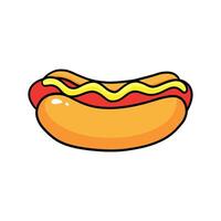 hotdog in many color vector