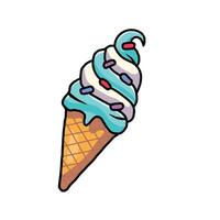 ice cream color in many vector