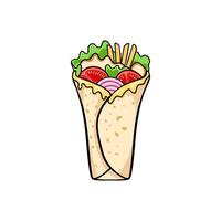 burritos in many color vector