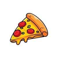 pizza many in color vector