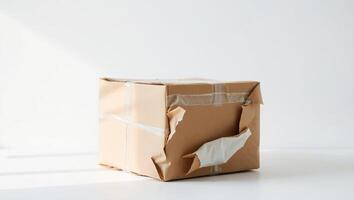 Worn Out Packaging Reflecting Poor Handling Standards photo