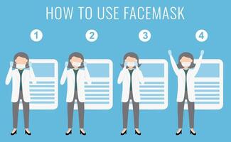 how to use facemask to prevention virus vector