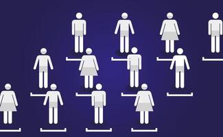 Stylized figures with different shapes and sizes vector