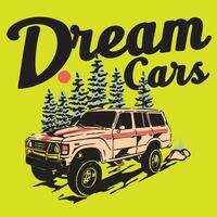 dream car, many men want a powerful car vector