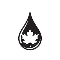 Maple Syrup Drop Icon with Canadian Symbol vector