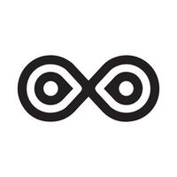 Stylish black and white infinity symbol graphic. vector