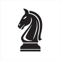 Black Chess Knight Silhouette Graphic vector