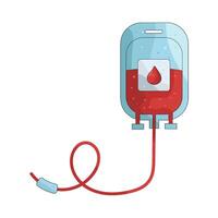 Illustration of a blood donation bag vector
