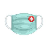 Medical Face Mask with Cross vector