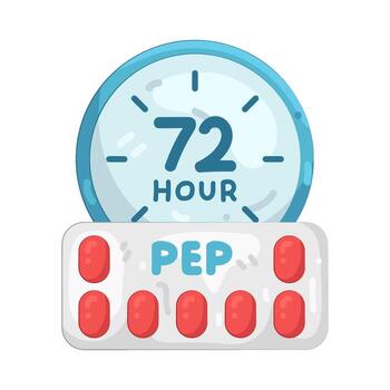 PEP Emergency Medication Available Within 72 Hours vector