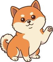 Adorable Kawaii Shiba Inu - Playful Puppy Design for Animal Lovers vector