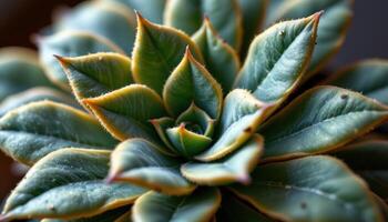 close up view of a panda plant with soft, fuzzy gray leaves tipped with brown edges glowing under warm light. photo