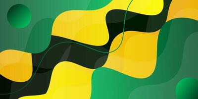 Simple abstract 3D background with colorful orange and green wave pattern design. Simple design with wave lines. Eps10 vector