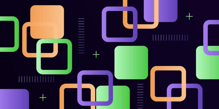 Abstract colorful geometric background. Simple overlapping square paper cut line pattern design. eps10 vector