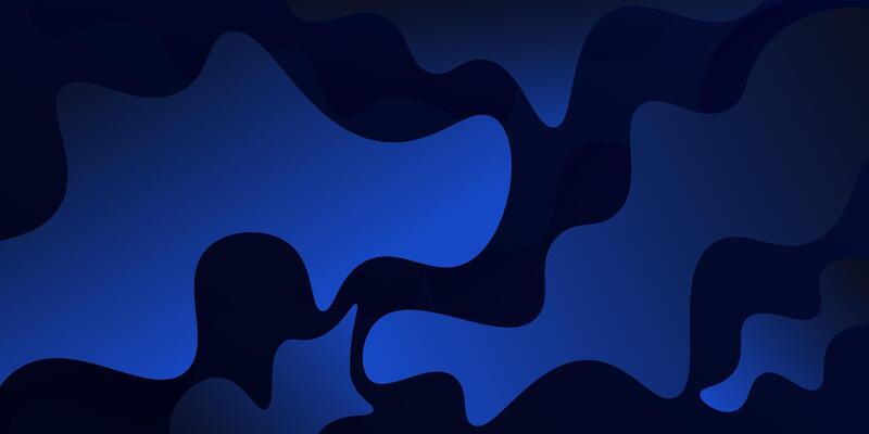 Abstract blue liquid background with overlapping shapes. Trendy wave patterns form a dynamic color design. eps10