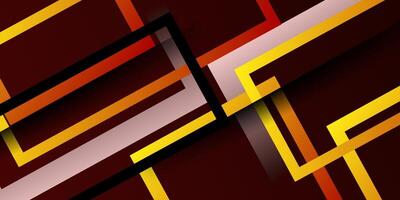Colorful abstract paper cut box background. Overlapping square shapes pattern with lines. EPS10. vector
