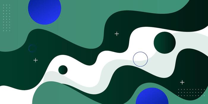 Abstract colored fluid shapes background. Green shape pattern on a bright banner background. eps10 vector