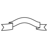 Ribbon web icon or sign. Outline illustration of ribbon icon for web and app. vector