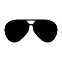 Sunglasses Icon or web sign. Flat Color Design. Illustration. vector
