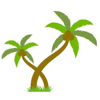 palma árbol web icono aislado en blanco antecedentes. plano estilo. vector