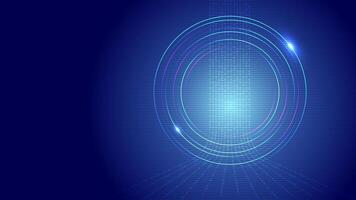 Digital Circle Data Flow Background for AI Tech vector