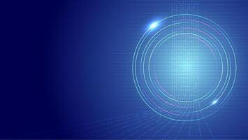 Futuristic Digital Rings and Binary Code Stream vector