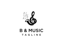 Music Symbol with Saxophone Concept Musical Design Elegance Graphic Entertainment Logo vector