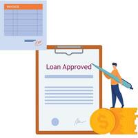 Loan agreement Illustration vector