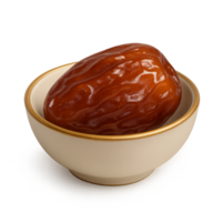Oleaster jujubes in clay bowl png