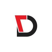 letters d arrow simple geometric logo vector