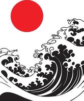 The great wave off Kanagawa vector