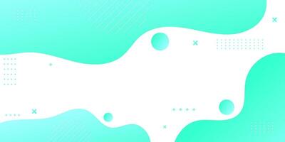 Minimalist green and white abstract background with wave which futuristic and cool, fresh and modern style vector