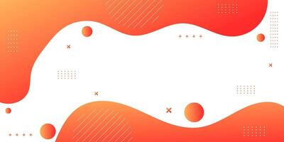 Orange gradient wave abstract background with fluid shapes, warm tone for summer or food themes vector