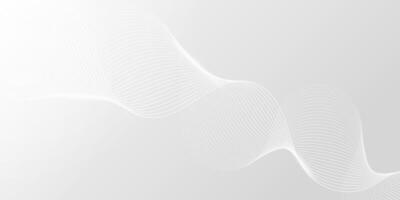 White abstract wave background, clean design for minimal templates or brochures. vector