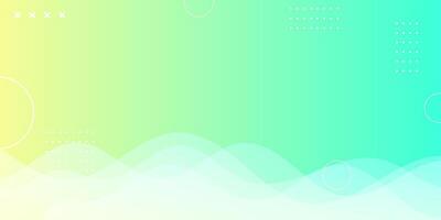 Green wave background with soft gradients. Suitable for eco themes, health, and banners. vector