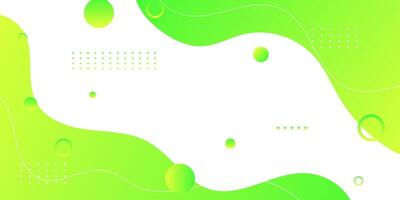 Minimalist green and white background with geometric shapes vector